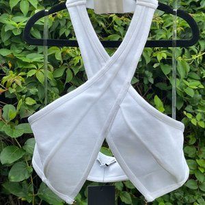 white bandage halter top